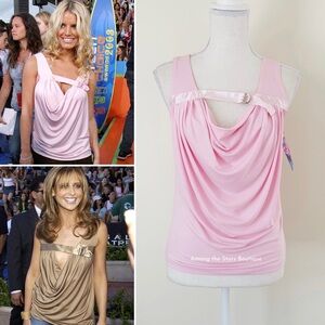 NWT Vintage Y2K Buckle Top Inspired by Jessica Simpson + Sarah Michelle Gellar